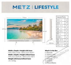 Metz 32MTE7000Z Televíziók - LED televízió - 720p HD Ready felbontású - 505912