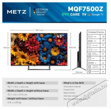 Metz 43MQF7500Z Televíziók - LED televízió - UHD 4K felbontású - 512091
