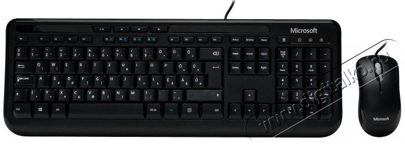 Microsoft Wired Desktop 600 USB billentyűzet HU + egér - fekete Iroda és számítástechnika - Billentyűzet / billentyűzet szett - Vezetékes - 312359