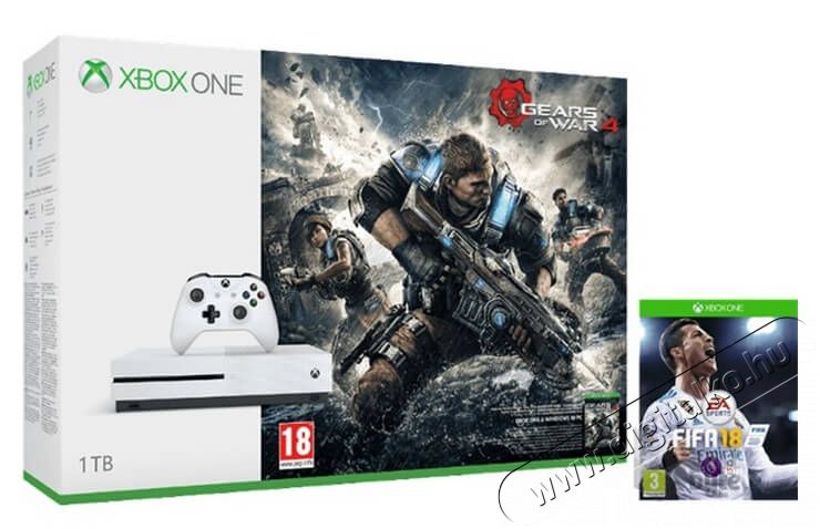 Microsoft Xbox One S 1TB konzol - fehér + Gears of War 4 + FIFA 18 játékszoftver Iroda és számítástechnika - Játék konzol - Xbox One konzol - 330138
