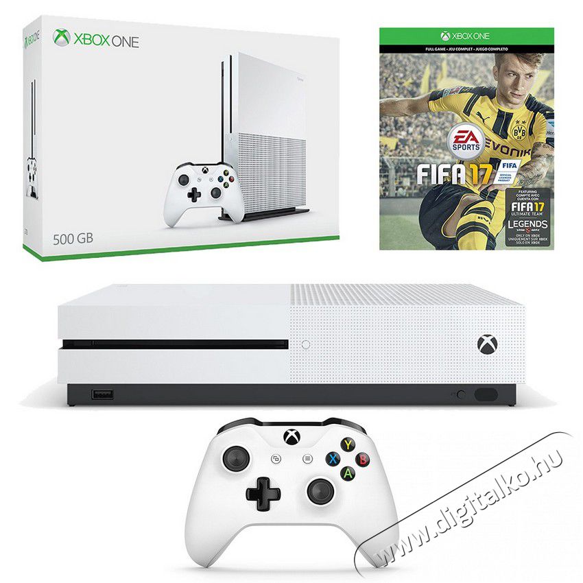 Microsoft Xbox One S 500GB konzol + Fifa 17 + 1M EA Access hozzáférés Iroda és számítástechnika - Játék konzol - Xbox One konzol - 312380