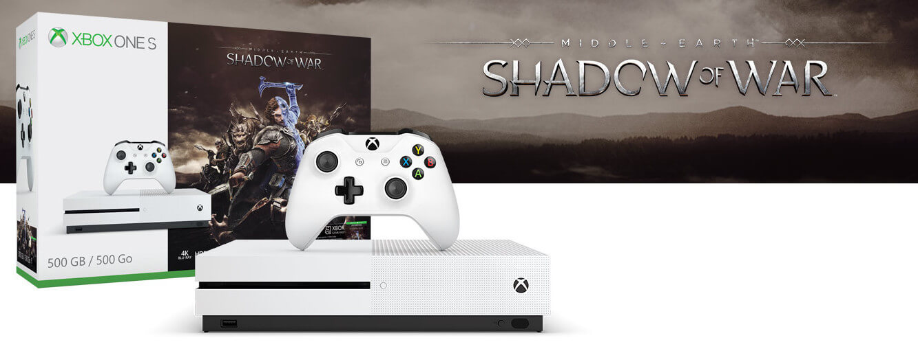 Microsoft Xbox One S 500GB konzol + Shadow of War játékszoftver Iroda és számítástechnika - Játék konzol - Xbox One konzol - 330146