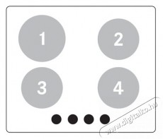 Midea  MG60A021MX-HR beépíthető kombinált főzőlap Konyhai termékek - Sütő-főzőlap, tűzhely (beépíthető) - Gázfőzőlap (beépíthető) - 384468