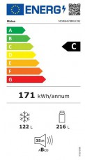 Midea MDRB470MGC02 alulfagyasztós inox hűtőszekrény Konyhai termékek - Hűtő, fagyasztó (szabadonálló) - Alulfagyasztós kombinált hűtő - 496605