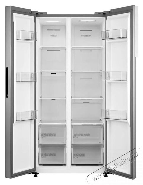 Midea MDRS619FIE46 Side-by-side inox hűtőszekr&eacute;ny Konyhai term&eacute;kek - Hűtő, fagyaszt&oacute; (szabadon&aacute;ll&oacute;) - Amerikai t&iacute;pus&uacute; Side By Side hűtő - 497347