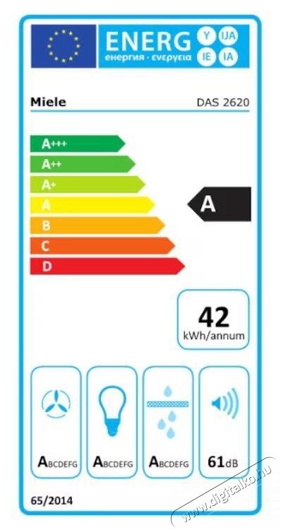 Miele DAS 2620, Be&eacute;p&iacute;tett teleszk&oacute;pos p&aacute;raelsz&iacute;v&oacute; Konyhai term&eacute;kek - P&aacute;raelsz&iacute;v&oacute; - Be&eacute;p&iacute;thető / kih&uacute;zhat&oacute; - 534381