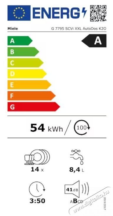 Miele G 7795 SCVi K2O XXL Be&eacute;p&iacute;tett mosogat&oacute;g&eacute;p, 14 ter&iacute;t&eacute;k Konyhai term&eacute;kek - Mosogat&oacute;g&eacute;p - Norm&aacute;l (60cm) be&eacute;p&iacute;thető mosogat&oacute;g&eacute;p - 534389
