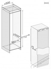 Miele K 7747 C, 294 l, Be&eacute;p&iacute;thető hűtőszekr&eacute;ny, PerfectFresh Pro, DynaCool, Miele home, LED vil&aacute;g&iacute;t&aacute;s, M 177,2 cm Konyhai term&eacute;kek - Hűtő, fagyaszt&oacute; (szabadon&aacute;ll&oacute;) - Szivart&aacute;rol&oacute; hűtőszekr&eacute;ny - 534378