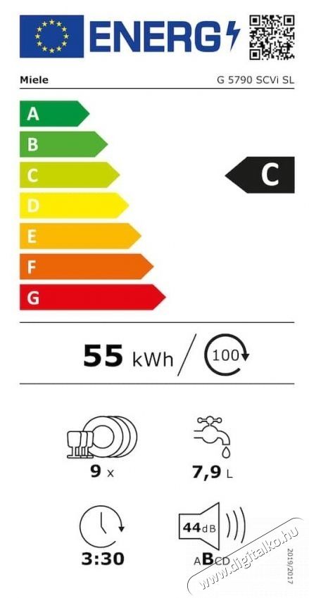 Miele G 5790 SCVi SL Teljesen be&eacute;p&iacute;thető mosogat&oacute;g&eacute;p Konyhai term&eacute;kek - Mosogat&oacute;g&eacute;p - Keskeny (45cm-ig) be&eacute;p&iacute;thető mosogat&oacute;g&eacute;p - 537122
