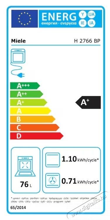 Miele H 2766 BP Be&eacute;p&iacute;thető elektromos s&uuml;tő, 76 l, Pirolitikus &ouml;ntiszt&iacute;t&aacute;s, FlexiClip, Grill, Időz&iacute;tő, WiFi Miele@home, A+ energiaoszt&aacute;ly, Fekete Konyhai term&eacute;kek - S&uuml;tő-főzőlap, tűzhely (be&eacute;p&iacute;thető) - S&uuml;tő (be&eacute;p&iacute;thető) - 537928