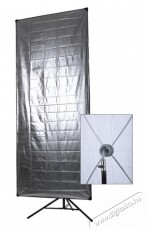 Mikrosat Állványos derítőlap 100x220cm (ezüst-fehér, vagy ezüst-fekete) Fotó-Videó kiegészítők - Fényterelő - Derítőlap - 257161