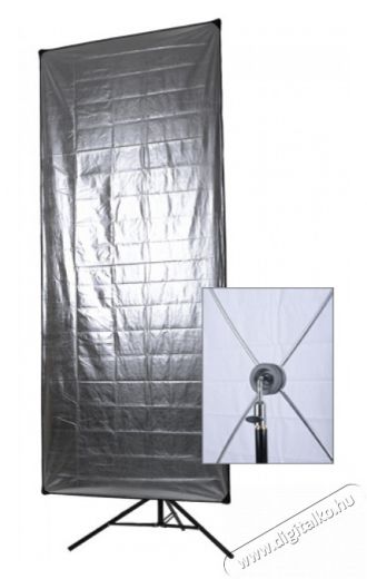 Mikrosat Állványos derítőlap 100x220cm (ezüst-fehér, vagy ezüst-fekete) Fotó-Videó kiegészítők - Fényterelő - Derítőlap - 257161