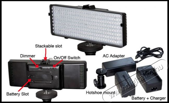 Mikrosat DV-256 LED lámpa KIT Fotó-Videó kiegészítők - Lámpa - LED lámpa - 257327