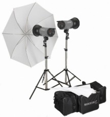 Mikrosat Basic Fapados Kit II. (2x 600Ws) stúdió vaku Fotó-Videó kiegészítők - Vaku - Stúdió vaku - 290370