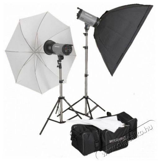 Mikrosat Basic Light Kit (2x320Ws) stúdió vaku Fotó-Videó kiegészítők - Vaku - Stúdió vaku - 290307