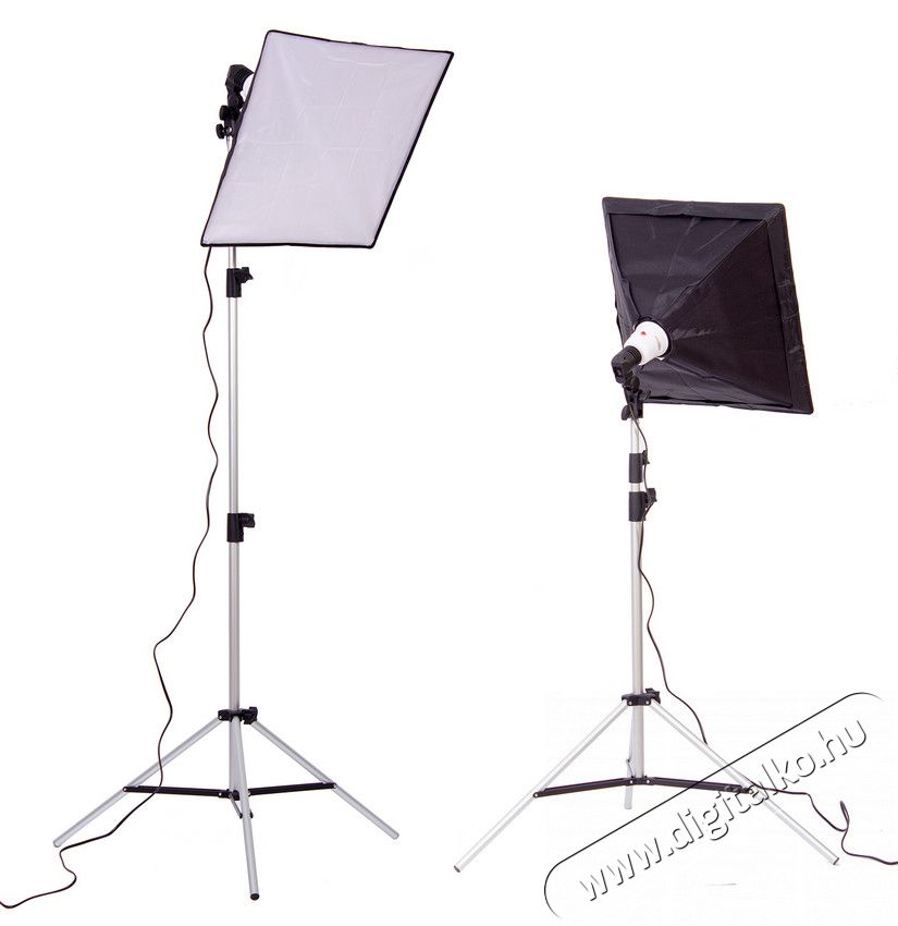 Mikrosat Villanj körte dupla szett (2x 45Ws) softboxal (50x70cm) Fotó-Videó kiegészítők - Vaku - Stúdió vaku - 278442