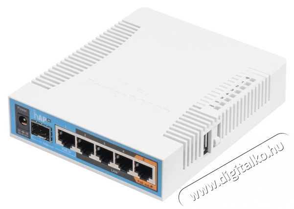 MikroTik hAP ac RB962UiGS-5HacT2HnT L4 128MB 5x GbE LAN 1x GbE SFP Dual-band Vezeték nélküli Router Iroda és számítástechnika - Hálózat - Router - 476794
