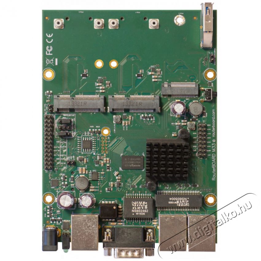 MikroTik Vezetékes Router RouterBOARD 3x1000Mbps, 2xMiniSIM, 1xUSB 3.0 type A - RBM33G Iroda és számítástechnika - Hálózat - Router - 485947