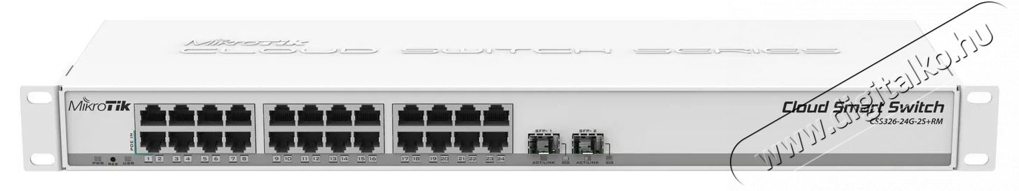 MikroTik CSS326-24G-2S+RM Switch Iroda &eacute;s sz&aacute;m&iacute;t&aacute;stechnika - H&aacute;l&oacute;zat - Switch - 532664