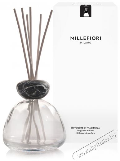 MILLEFIORI MILANO Air Design Marble Black átlátszó üveg, 350 ml Fotó-Videó kiegészítők - Fényterelő - Diffúzor - 530341