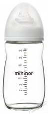 Mininor boroszilik&aacute;t &uuml;vegpalack, 240 ml, 3+ h&oacute;napos kort&oacute;l Sz&eacute;ps&eacute;g&aacute;pol&aacute;s / Eg&eacute;szs&eacute;g - Baba mama term&eacute;k - Cumis&uuml;veg / cumi / etet&eacute;s kieg&eacute;sz&iacute;tő - 534406