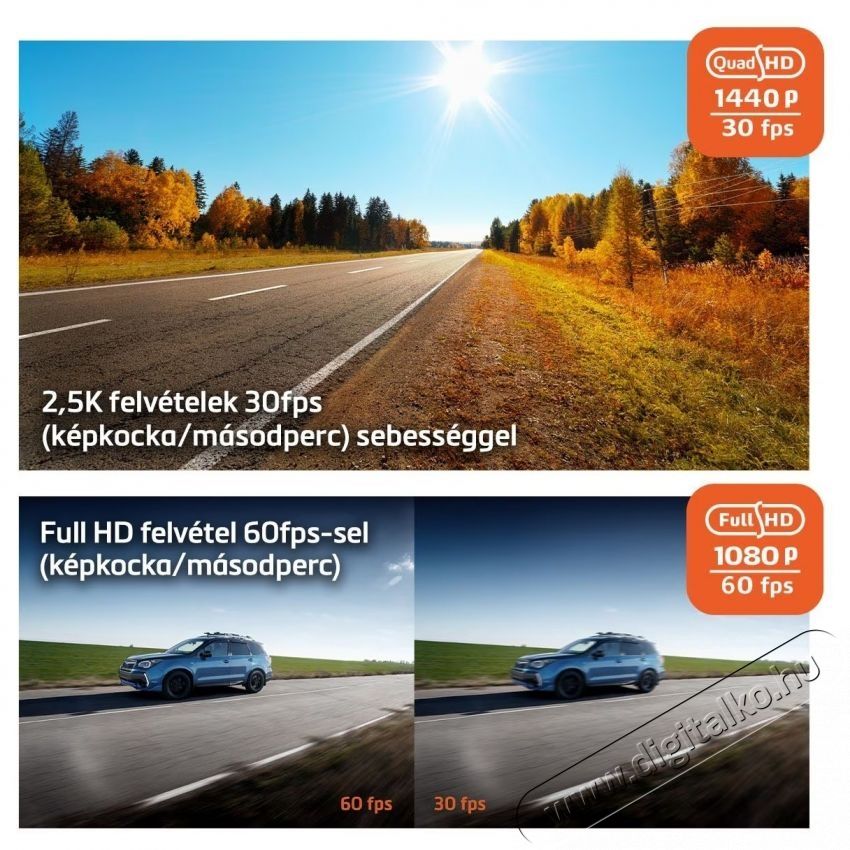 MIO 2  7  MiVue 803W PRO menetr&ouml;gz&iacute;tő kamera F&eacute;nyk&eacute;pezőg&eacute;p / kamera - Aut&oacute;s fed&eacute;lzeti kamera - 535465