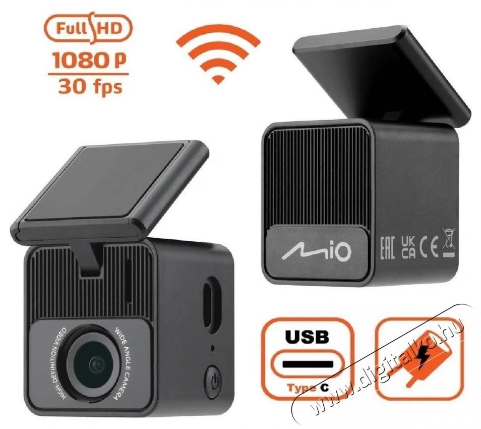 MIO MiVue J20 FHD menetr&ouml;gz&iacute;tő kamera F&eacute;nyk&eacute;pezőg&eacute;p / kamera - Aut&oacute;s fed&eacute;lzeti kamera - 516062
