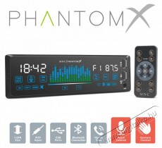 MNC 39752 FEJEGYSÉG PHANTOMX - 1 DIN - 4 X 50 W - GESZTUSVERZÉLÉS - BT - MP3 - AUX - USB Autóhifi / Autó felszerelés - Autó hangsugárzó - Hangszóró - 469648