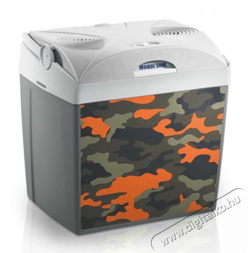Mobicool K26ACDC 25 L 12/220 V elektromos hűtőtáska - narancs terepmintás Konyhai termékek - Hűtő, fagyasztó (szabadonálló) - Hordozható hűtőtáska - 324468