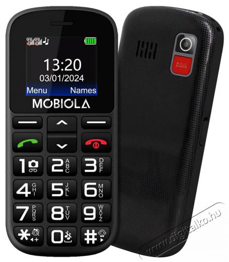 Mobiola MB200 fekete Mobil / Kommunikáció / Smart - Klasszikus / Mobiltelefon időseknek - 521665