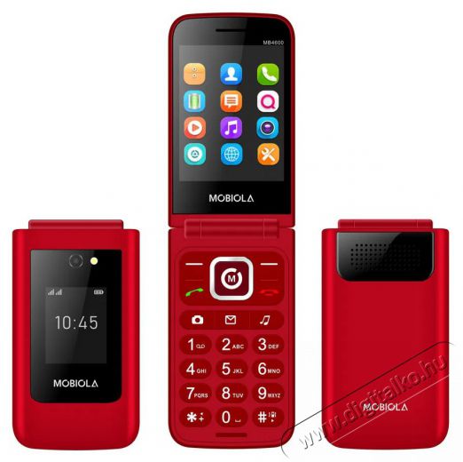 Mobiola MB4600 4G piros Mobil / Kommunikáció / Smart - Klasszikus / Mobiltelefon időseknek - 527500