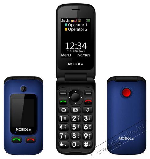 Mobiola MB610 kék Mobil / Kommunikáció / Smart - Klasszikus / Mobiltelefon időseknek - 527503