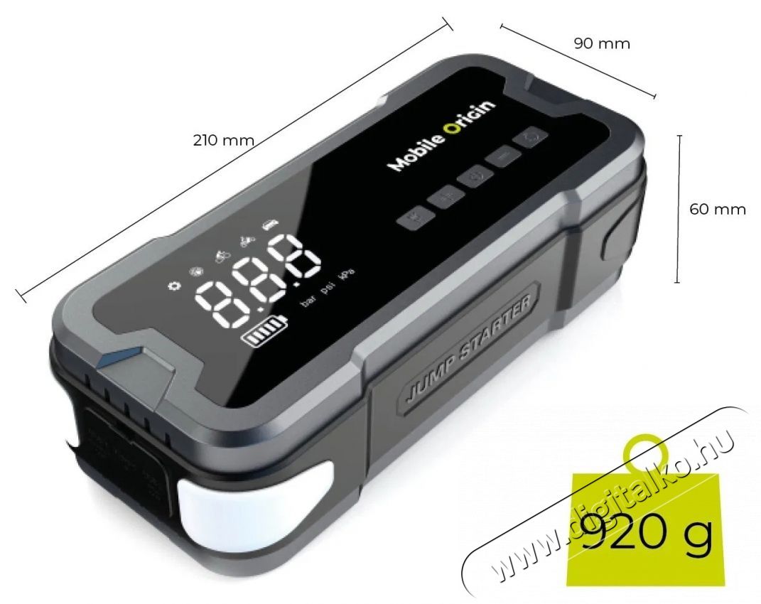 Mobile Origin JumpStarter And Air Compressor CA1 kompresszor kieg&eacute;sz&iacute;tő szett - ind&iacute;t&oacute; &eacute;s kompresszor H&aacute;ztart&aacute;s / Otthon / K&uuml;lt&eacute;r - Szersz&aacute;m - Kompresszor - 531986