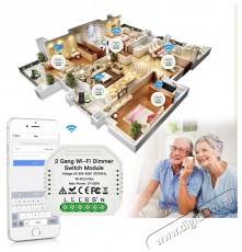 MOES Hidden Wifi Smart Dimmer Switch 2gang Mobil / Kommunikáció / Smart - Okos eszköz - Egyéb okos eszköz - 521667