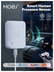 MOES Human Presence Sensor + Light Sensor, WiFi Háztartás / Otthon / Kültér - Biztonságtechnika - Mozgásérzékelő - 521668