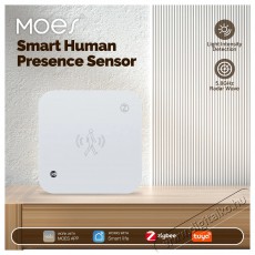 MOES Human Presence Sensor + Light Sensor, WiFi Háztartás / Otthon / Kültér - Biztonságtechnika - Mozgásérzékelő - 521668