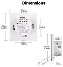 MOES Matter WiFi Smart Switch 2gang Háztartás / Otthon / Kültér - Okos otthon - Kiegészítő - 521674