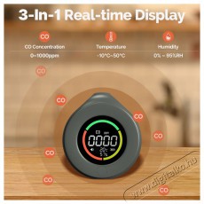 MOES Mini CO Detector, gray Háztartás / Otthon / Kültér - Biztonságtechnika - Füst- és szén-monoxid érzékelő - 521676