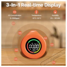 MOES Mini CO Detector, orange Háztartás / Otthon / Kültér - Biztonságtechnika - Füst- és szén-monoxid érzékelő - 521677