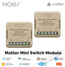 MOES Mini Matter Wifi Smart Switch 1gang Háztartás / Otthon / Kültér - Okos otthon - Kiegészítő - 521678