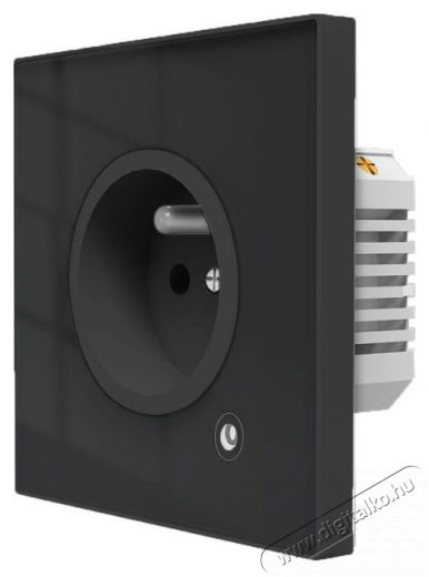 MOES Smart Wall Socket, Zigbee, FR, 16A, Black Háztartás / Otthon / Kültér - Okos otthon - Okos konnektor - 521684