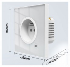 MOES Smart Wall Socket, Zigbee, FR, 16A, White H&aacute;ztart&aacute;s / Otthon / K&uuml;lt&eacute;r - Okos otthon - Okos konnektor - 521685
