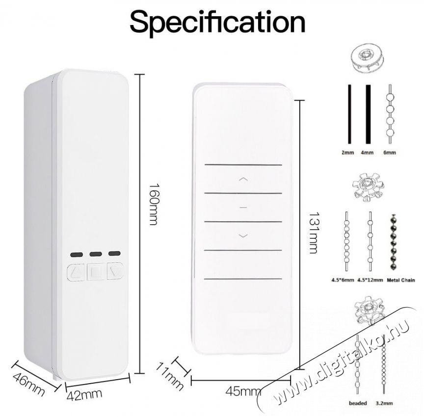 MOES WiFi Smart Curtain H&aacute;ztart&aacute;s / Otthon / K&uuml;lt&eacute;r - Okos otthon - Kieg&eacute;sz&iacute;tő - 521695