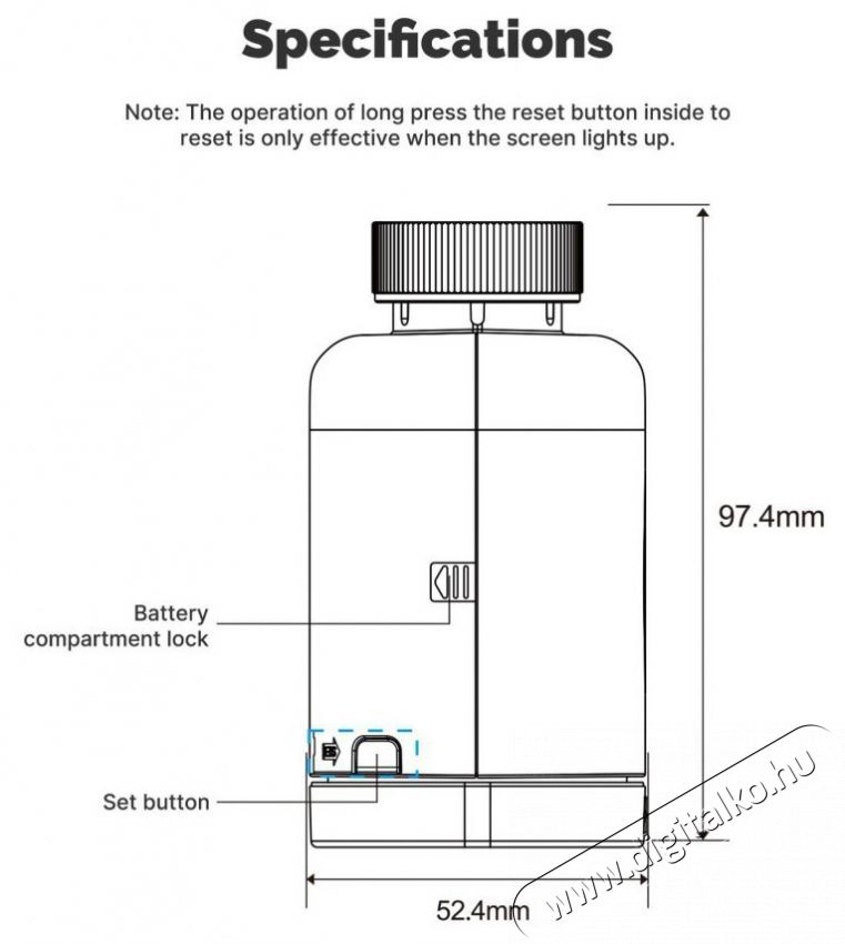 MOES ZTRV-801 Smart Radiator Valve, Zigbee, White H&aacute;ztart&aacute;s / Otthon / K&uuml;lt&eacute;r - Okos otthon - Termoszt&aacute;t - 519567