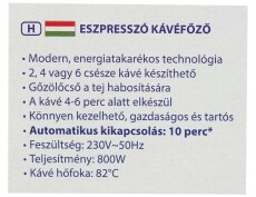 Momert 1165 kávéfőző Konyhai termékek - Kávéfőző / kávéörlő / kiegészítő - Presszó kávéfőző - 294221
