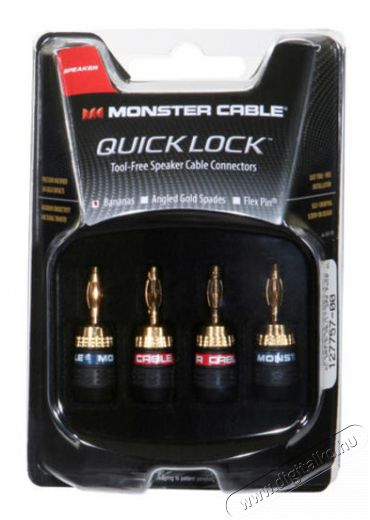 Monster QuickLock MKII Gold banándugó Audio-Video / Hifi / Multimédia - Hangfal - Hangfalszett - Hangszóró kábel / csatlakozó - 292112