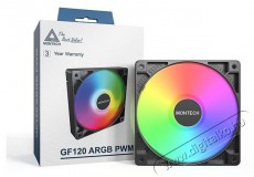 Montech METAL PRO 12 ARGB PWM Black Iroda és számítástechnika - Számítógép tartozék - Ventilátor - 512103