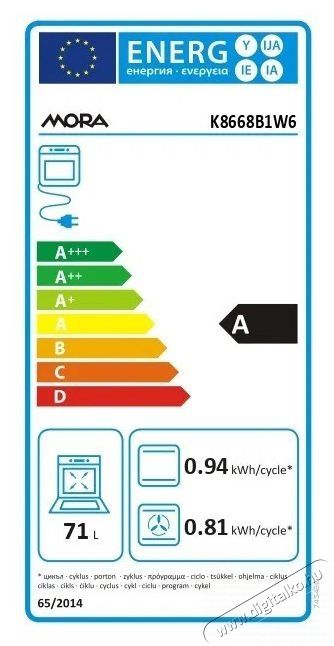 Mora K 8668 B1W6 Konyhai term&eacute;kek - S&uuml;tő-főzőlap, tűzhely (szabadon&aacute;ll&oacute;) - G&aacute;ztűzhely (szabadon&aacute;ll&oacute;) - 505253