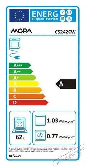 Mora C 5242 CW Konyhai term&eacute;kek - S&uuml;tő-főzőlap, tűzhely (szabadon&aacute;ll&oacute;) - Elektromos tűzhely (szabadon&aacute;ll&oacute;) - 505235