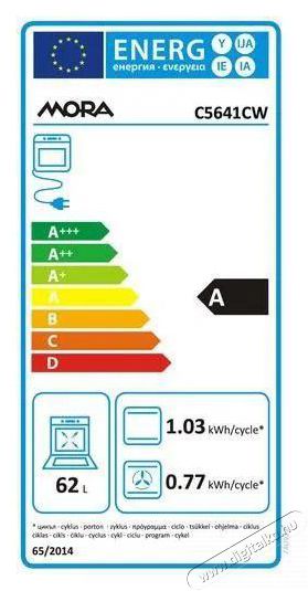 Mora C 5641 CW Konyhai term&eacute;kek - S&uuml;tő-főzőlap, tűzhely (szabadon&aacute;ll&oacute;) - Elektromos tűzhely (szabadon&aacute;ll&oacute;) - 505243